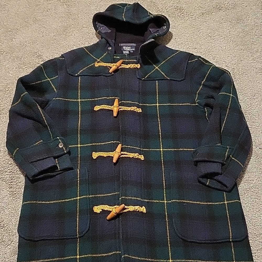 Polo Ralph Lauren Men Plaid Trench Coat - Small